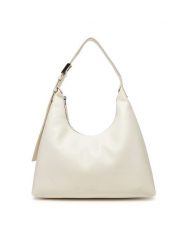 Calvin Klein Torebka Hardware Strap Hobo Shoulder Bag K60K613031 Biały. Białe torebki klasyczne Calvin Klein, bez wzorów, ze skóry, bez dodatków. Za 699.99 zł.