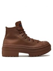 Converse Trzewiki Chuck Taylor All Star A11547C Brązowy. Brązowe botki Converse, bez wzorów, ze skóry, bez obcasa, na płaskiej podeszwie, bez zapięcia. Za 439.99 zł.
