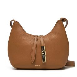 Torebka Furla. Brązowe listonoszki Furla, bez wzorów, bez dodatków. Za 909.99 zł.