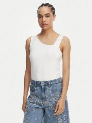 Liu Jo Beachwear Top VA6033 JS360 Biały Regular Fit. Białe topy Liu Jo Beachwear, xl, bez wzorów, z wiskozy, bez kołnierzyka, bez ramiączek. Za 259.99 zł.