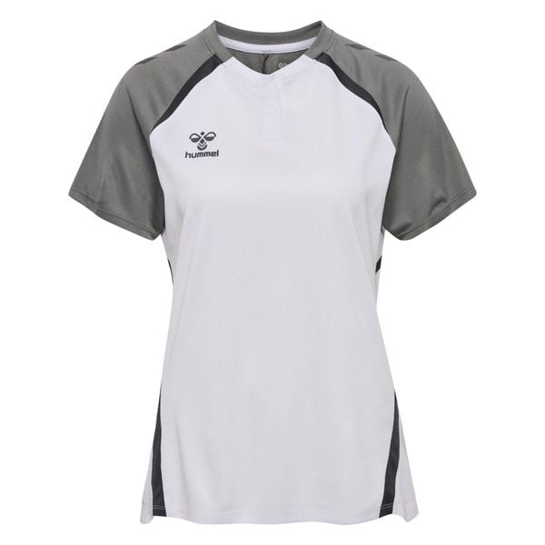 Damska koszulka polo Hummel Lead 2.0. Białe bluzki Hummel, bez wzorów, sportowe, bez kołnierzyka, bez ramiączek. Za 180.00 zł.