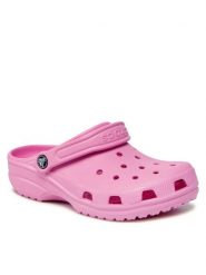 Crocs Klapki Classic 10001 Różowy. Czerwone klapki Crocs, bez wzorów, z tworzywa sztucznego, bez obcasa. Za 179.99 zł.