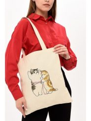 MORI Torebka w kolorze kremowym - 35 x 40 x 8 cm rozmiar: onesize. Brązowe torby na ramię MORI, bez wzorów, z bawełny, na ramię, bez dodatków. Za 52.17 zł.