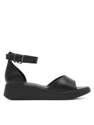 Lasocki Sandały ARC-2287-11 Czarny. Czarne sandały Lasocki, bez wzorów, ze skóry, bez obcasa, na koturnie, bez zapięcia. Za 159.99 zł.