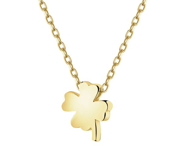 Złoty naszyjnik z cyrkonią - koniczyna. Żółte naszyjniki Apart, z cyrkonią, złote. Za 1,779.00 zł.