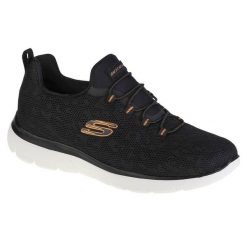 Buty do chodzenia damskie Skechers Summits Leopard Spor. Czarne obuwie sportowe Skechers, z materiału, bez zapięcia, trekkingowe. W wyprzedaży za 239.00 zł.
