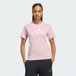 Koszulka Ze Zwierzęcą Grafiką. Fioletowe bluzki Adidas, bez wzorów, bez kołnierzyka, bez ramiączek. Za 109.00 zł.