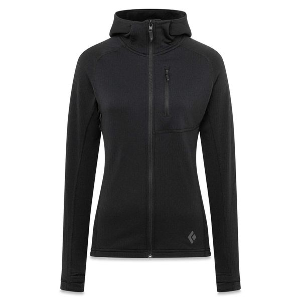 Bluza damska z kapturem Black Diamond Coefficient. Czarne bluzy Black Diamond, na zimę, bez wzorów, z kapturem. Za 681.00 zł.
