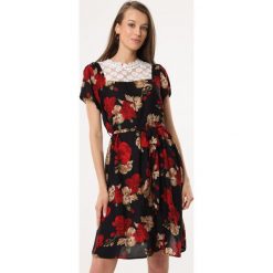 Czarna Sukienka Ingenerate. Czarne sukienki Born2be, na co dzień, l, bez wzorów, z koronki, bez kołnierzyka, bez ramiączek, mini, rozkloszowane. Za 49.99 zł.