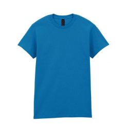 Ultra Bawełniana Koszulka Unisex Dla Dorosłych. Niebieskie bluzki GILDAN, m, bez wzorów, z bawełny, sportowe, bez kołnierzyka, bez ramiączek. Za 34.99 zł.