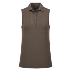 Damskie jeździeckie polo bez rękawów HV Polo Myrthe. Brązowe koszulki polo HV POLO, xs, bez wzorów, bez kołnierzyka, bez ramiączek. Za 197.00 zł.