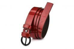 Beltimore skórzany damski pasek czarny 2,5 cm czerwony A63 : Kolory - czerwony, Rozmiar pasków - r.95-110 cm. Czarne paski bez wzorów, klasyczne. Za 47.99 zł.