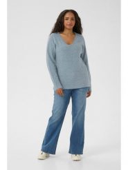 KAFFE curve Sweter w kolorze błękitnym rozmiar: XL. Niebieskie swetry KAFFE curve, xl, bez wzorów, bez ramiączek. Za 130.99 zł.