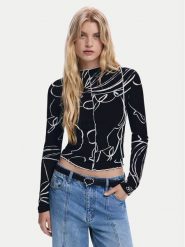Desigual Bluzka Londres 25WWTK49 Czarny Regular Fit. Czarne bluzki Desigual, xs, bez wzorów, z wiskozy, bez kołnierzyka, bez ramiączek. Za 239.99 zł.