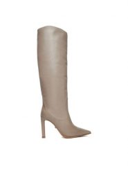 Gino Rossi Kozaki EO-GLC511-17-3614 Szary. Szare kozaki Gino Rossi, ze skóry, bez obcasa, na szpilce, bez zapięcia. Za 799.99 zł.