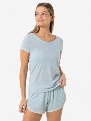 Super.natural Koszulka "Midsummer" w kolorze błękitnym rozmiar: XS. Niebieskie bluzki super.natural, xs, bez wzorów, z wełny, bez kołnierzyka, bez ramiączek. Za 130.99 zł.