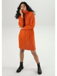 Aniston Sukienka dzianinowa w kolorze pomarańczowym rozmiar: 46. Pomarańczowe sukienki Aniston, na co dzień, bez wzorów, z dzianiny, bez kołnierzyka, bez ramiączek, mini, proste. Za 78.66 zł.