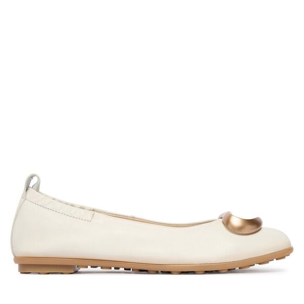 Baleriny Hispanitas. Brązowe baleriny Hispanitas, bez wzorów, bez obcasa. Za 479.99 zł.