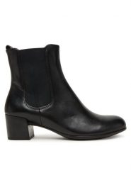 ECCO Botki Dress Classic 20992301001 Czarny. Czarne botki ecco, bez wzorów, ze skóry, bez obcasa, na słupku, bez zapięcia. Za 699.99 zł.