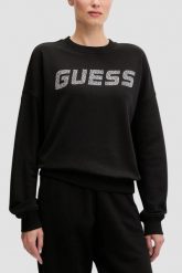 GUESS Czarna damska bluza Primula. Czarne bluzy Guess, s, z aplikacjami, bez kaptura. W wyprzedaży za 259.99 zł.