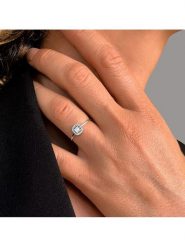 OR Carats Złoty pierścionek z diamentem i kamieniem szlachetnym rozmiar: 54. Szare pierścionki OR Carats, z diamentem, złote. Za 826.99 zł.