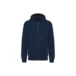Ekologiczna rozpinana bluza z kapturem Kariban French Terry. Niebieskie bluzy KARIBAN, l, bez wzorów, z bawełny, z kapturem. Za 177.00 zł.