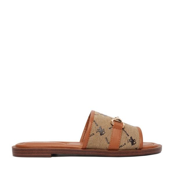 Klapki Beverly Hills Polo Club. Brązowe klapki Beverly Hills Polo Club, bez wzorów, bez obcasa. Za 130.99 zł.