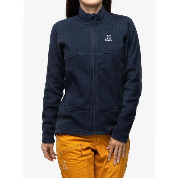 Bluza rozpinana damska Haglofs Buteo Mid Jacket. Niebieskie bluzy Haglöfs, bez wzorów, bez kaptura. Za 219.99 zł.