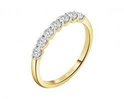Pierścionek z żółtego złota z brylantami laboratoryjnymi - 0,51 ct - próba 585. Żółte pierścionki Apart, z brylantem, złote. Za 3,490.00 zł.