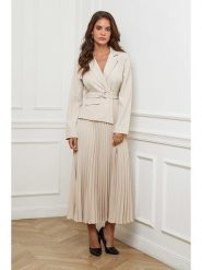 L'armoire de Suzette Sukienka w kolorze beżowym rozmiar: 38/40. Brązowe sukienki L'armoire de Suzette, l, bez wzorów, z tkaniny, klasyczne, bez kołnierzyka, bez ramiączek, maxi, kopertowe. Za 166.10 zł.