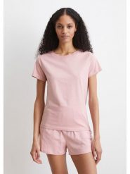 Marc O´Polo Koszulka piżamowa w kolorze jasnoróżowym rozmiar: M. Różowe koszulki polo m, bez wzorów, z bawełny, bez kołnierzyka, bez ramiączek. Za 63.45 zł.