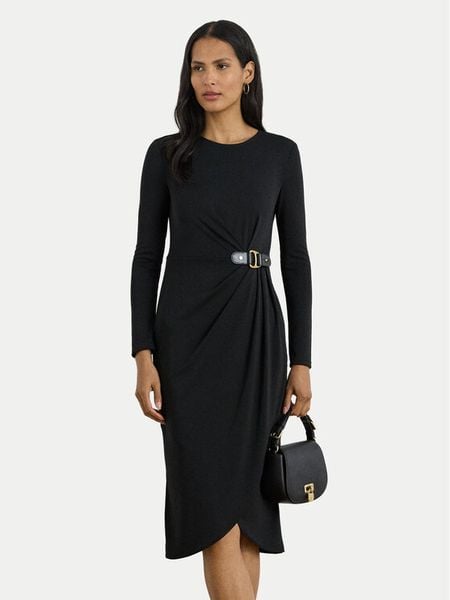 LAUREN RALPH LAUREN Sukienka codzienna 200980222001 Czarny Slim Fit. Czarne sukienki Lauren Ralph Lauren, na co dzień, bez wzorów, z syntetyku, bez kołnierzyka, bez ramiączek, proste. Za 699.99 zł.
