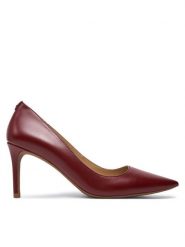 MICHAEL Michael Kors Szpilki Alina Flex Pump 40F2HNMP2L Bordowy. Czerwone szpilki MICHAEL Michael Kors, bez wzorów, ze skóry, bez obcasa, na szpilce, bez zapięcia. Za 629.99 zł.