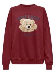 ONLY Bluza w kolorze czerwonym rozmiar: M. Czerwone bluzy Only, m, bez wzorów, bez kaptura. Za 113.63 zł.