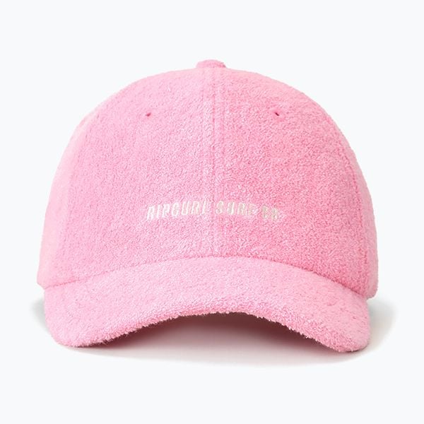 Czapka z daszkiem damska Rip Curl Mixed Terry Cap. Czerwone czapki Rip Curl, bez wzorów, z bawełny, eleganckie. Za 97.99 zł.