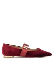 Nine West Baleriny 8168-1 Bordowy. Czerwone baleriny Nine West, bez wzorów, z materiału, bez obcasa. Za 219.99 zł.