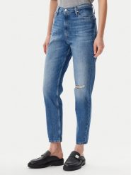 Calvin Klein Jeans Jeansy J20J225140 Niebieski Mom Fit. Niebieskie jeansy Calvin Klein Jeans, bez wzorów. Za 339.99 zł.