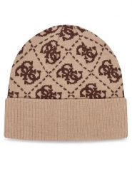 Guess Czapka AM9677 VIS01 Beżowy. Brązowe czapki Guess, z aplikacjami, z wiskozy. Za 194.99 zł.