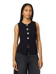 Scotch & Soda Top dzianinowy w kolorze czarnym rozmiar: XL. Czarne topy Scotch & Soda, xl, bez wzorów, z dzianiny, bez kołnierzyka, bez ramiączek. Za 179.95 zł.