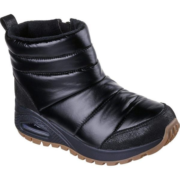 Buty damskie Skechers Uno Rugged Puffer Daze. Czarne trekkingi Skechers, z materiału, trekkingowe. Za 490.00 zł.