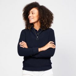 Sweter do golfa damski Inesis MW500 wiatroszczelny. Niebieskie golfy INESIS, m, bez wzorów, z bawełny, bez ramiączek. Za 199.99 zł.