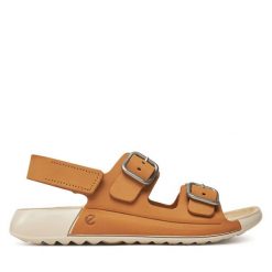 Sandały ECCO. Brązowe sandały ecco, bez wzorów, bez obcasa, na płaskiej podeszwie, bez zapięcia. Za 579.99 zł.