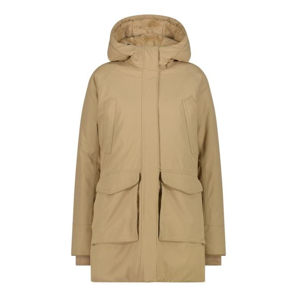 Parka damska z kapturem CMP. Brązowe parki CMP, l, z materiału, z kapturem. Za 589.75 zł.