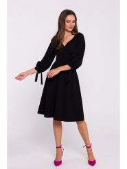 Stylove Sukienka w kolorze czarnym rozmiar: XL. Czarne sukienki Stylove, xl, bez wzorów, bez kołnierzyka, bez ramiączek, midi. Za 275.45 zł.