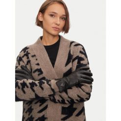 Rękawiczki Damskie Guess. Czarne rękawiczki Guess, z aplikacjami. Za 269.99 zł.