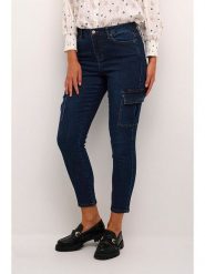 Kaffe Dżinsy - Slim fit - w kolorze granatowym rozmiar: 34. Niebieskie jeansy Kaffe, bez wzorów, z podwyższonym stanem. Za 127.65 zł.