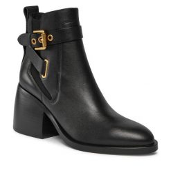 Botki See By Chloé. Czarne botki See By Chloé, bez wzorów, bez obcasa, na słupku, bez zapięcia. Za 2,449.00 zł.