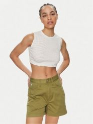 Calvin Klein Jeans Top J20J223163 Biały Slim Fit. Białe topy Calvin Klein Jeans, xl, bez wzorów, z bawełny, bez kołnierzyka, bez ramiączek. Za 149.99 zł.