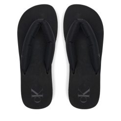 Japonki Calvin Klein Jeans. Czarne klapki Calvin Klein Jeans, bez wzorów, z jeansu, bez obcasa. Za 129.99 zł.