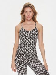 Guess Top V3GP01 MC03W Czarny Slim Fit. Czarne topy Guess, s, z aplikacjami, z syntetyku, bez kołnierzyka, bez ramiączek. Za 129.99 zł.